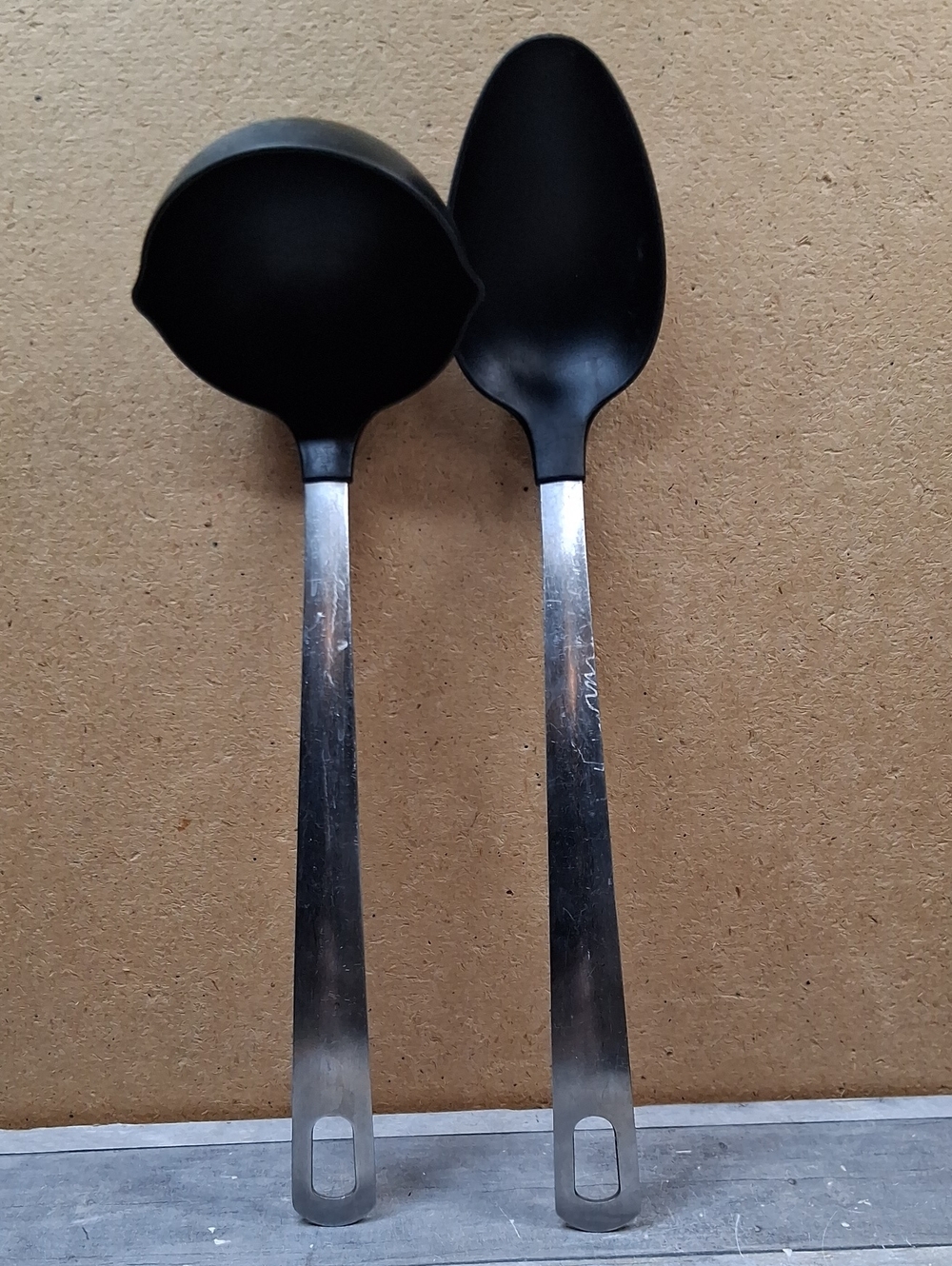 Black Nylon Serving Spoon and Ladle Set